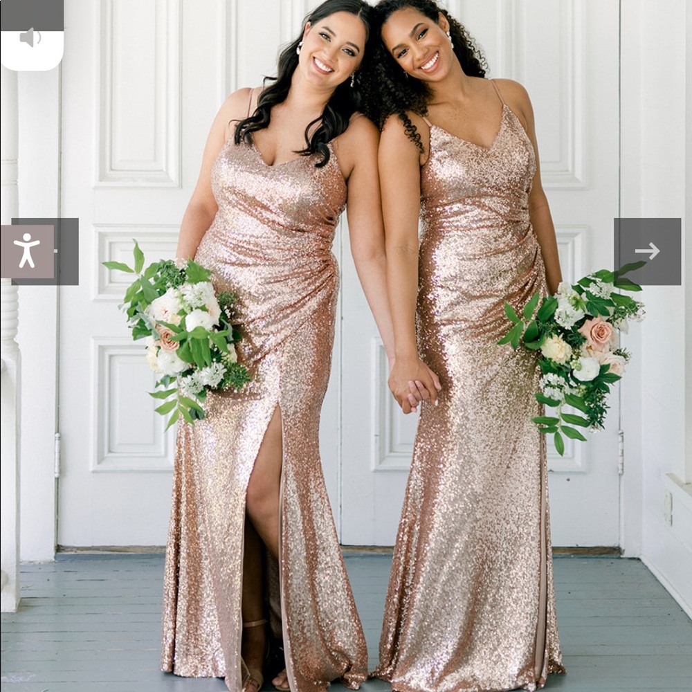 Rose Gold Sequin Gown | Bridesmaid & Special Occasion